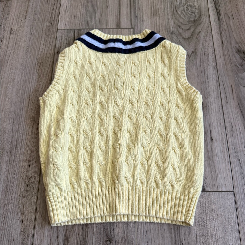 Polo by Ralph Lauren Yellow Knit Sweater Vest Boys Size 6 - Picture 4 of 4